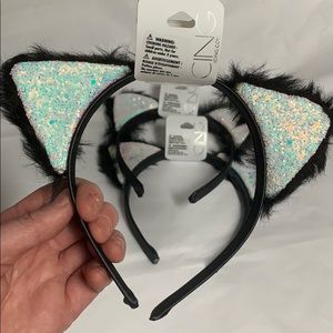 5 FOR $30!MIX &MATCH! Fur Glitter Cat Ear Headband